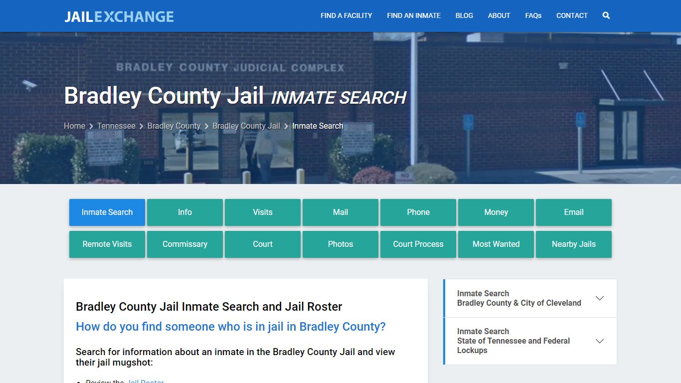 Inmate Search: Roster & Mugshots - Bradley County Jail, TN